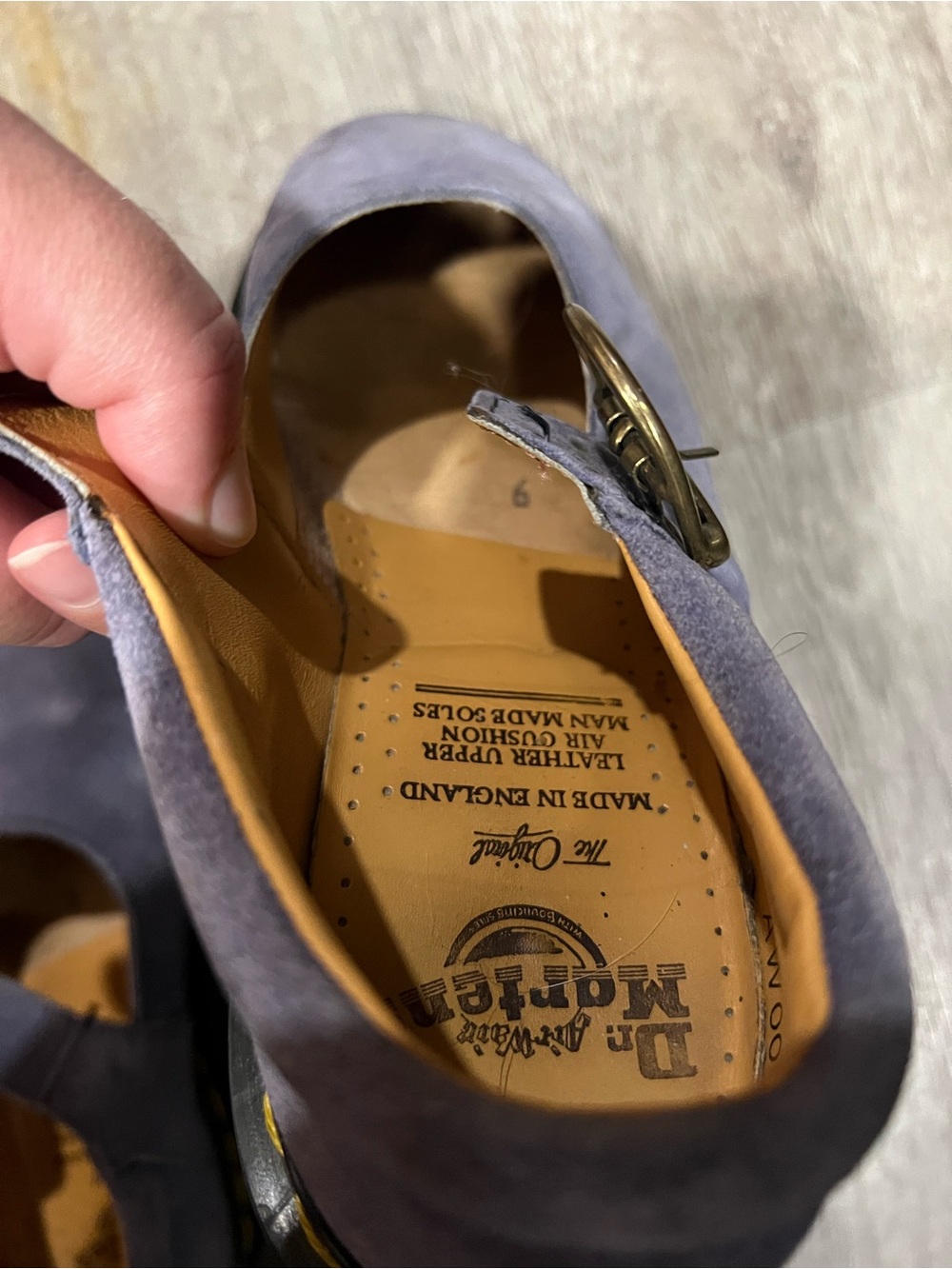 Woman’s Mary Jane Suede Shoes in Lavender Dr. Marten Size 9 - Picture 11 of 14